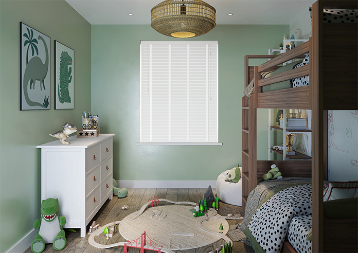 Ecowood Deluxe, Absolute White Fine Grain - Motorised Venetian Blind - Image 7